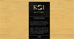 Desktop Screenshot of koi-writer.com